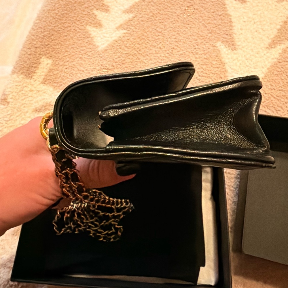 Chanel Black Quilted Mini Bag with Gold Chain - Picture 10 of 11